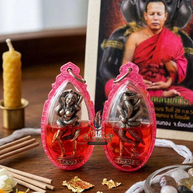 ✨ [The Sovereign of Infinite Allure & Magnetic Influence: The 2026 "Legacy-Elite" Edition] Sacred "Nang Phaya Jing Jok Kao Hang (The 9-Tailed Empress of Celestial Seduction)" – Special "White-Gold Alloy & Thep Ranjuan (Divine Enchantment) Oil"