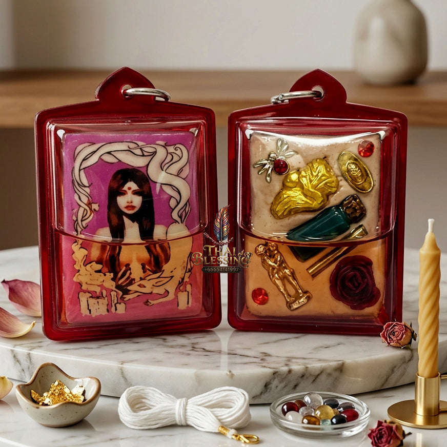 ✨ [The Sovereign of Infinite Allure & Magnetic Seduction: The 2026 "Master-Class" Edition] Sacred "Locket Nang Jing-Jok (The Nine-Tailed Fox Enchantress)" – Special "Charm-Frequency & Magnetic Aura" Thai Blessing Co By RURUECHA