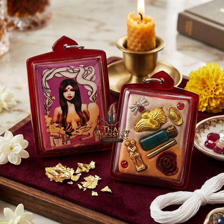 ✨ [The Sovereign of Infinite Allure & Magnetic Seduction: The 2026 "Master-Class" Edition] Sacred "Locket Nang Jing-Jok (The Nine-Tailed Fox Enchantress)" – Special "Charm-Frequency & Magnetic Aura" Thai Blessing Co By RURUECHA