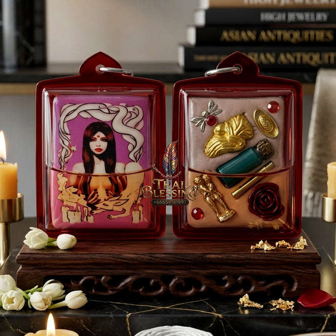 ✨ [The Sovereign of Infinite Allure & Magnetic Seduction: The 2026 "Master-Class" Edition] Sacred "Locket Nang Jing-Jok (The Nine-Tailed Fox Enchantress)" – Special "Charm-Frequency & Magnetic Aura" Thai Blessing Co By RURUECHA