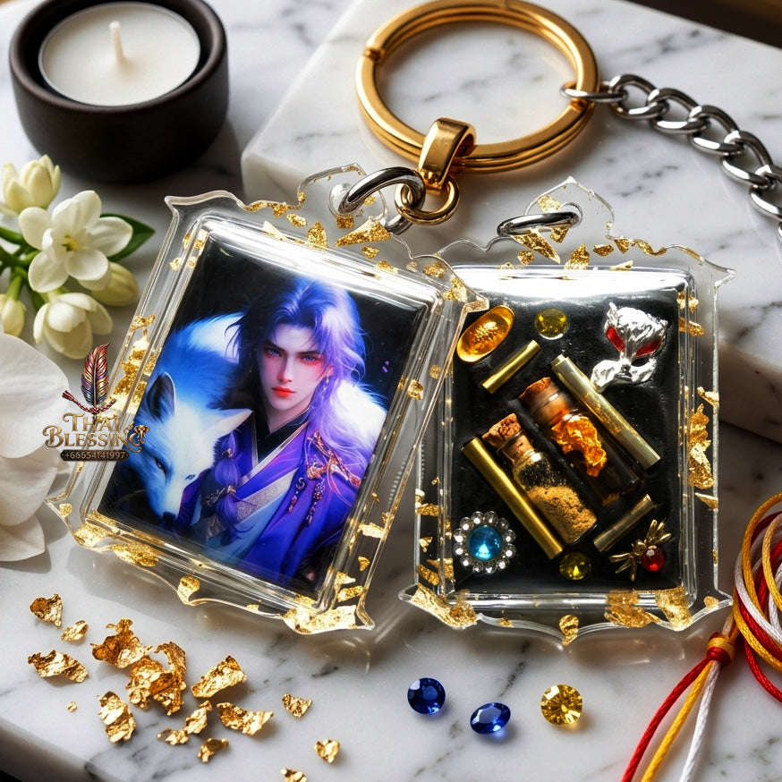 ✨ [The Sovereign of Infinite Allure: The 2025 "Jumbo" Master-Edition] Sacred "Male Fox Deity Locket" (The Nine-Tailed Fox King of Wealth & Dominance) – Special Jumbo Format – Master-Blessed by Kruba Baeng, Wat Ban Tanot (2025/2568) Thai
