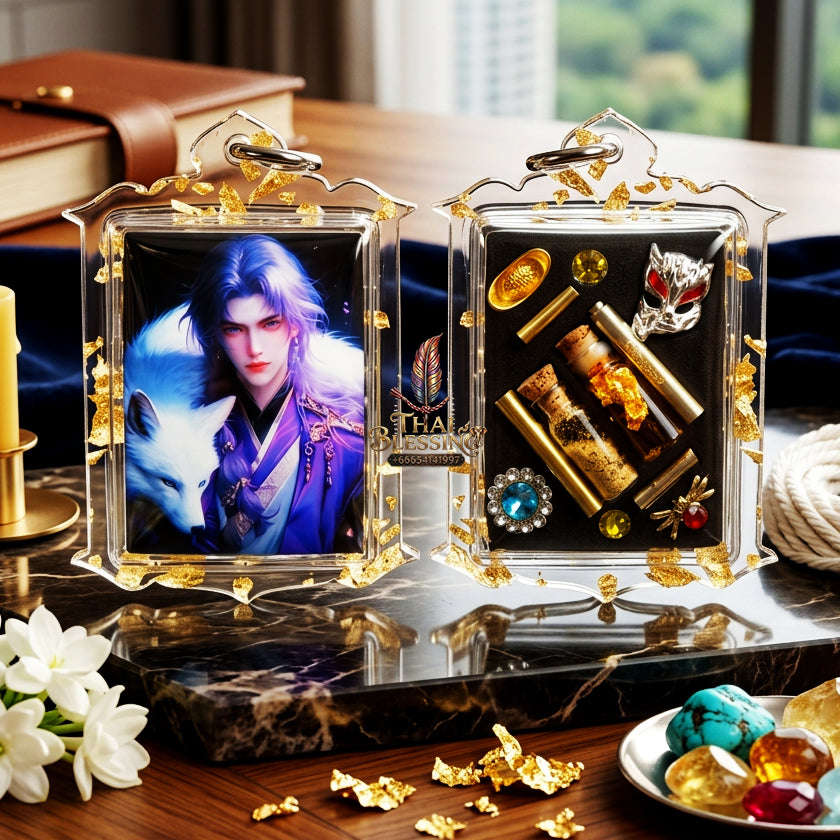✨ [The Sovereign of Infinite Allure: The 2025 "Jumbo" Master-Edition] Sacred "Male Fox Deity Locket" (The Nine-Tailed Fox King of Wealth & Dominance) – Special Jumbo Format – Master-Blessed by Kruba Baeng, Wat Ban Tanot (2025/2568) Thai