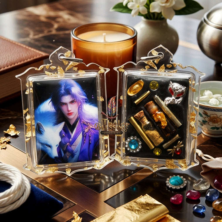 ✨ [The Sovereign of Infinite Allure: The 2025 "Jumbo" Master-Edition] Sacred "Male Fox Deity Locket" (The Nine-Tailed Fox King of Wealth & Dominance) – Special Jumbo Format – Master-Blessed by Kruba Baeng, Wat Ban Tanot (2025/2568) Thai