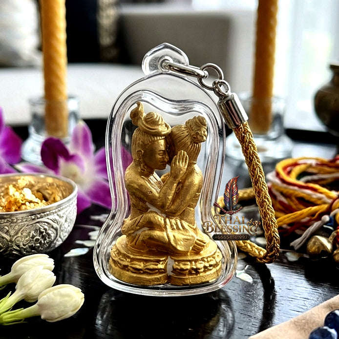 ✨ [The Sovereign of Infinite Attachment & Primal Passion] Sacred "Inn Khu Phukphan Kasan Sawat" (The Couple of Binding Desire) – Master-Edition: Bronze Alloy & Sacred Powder Blend – Ban Khum Thewa (2021) Thai Blessing Co By RURUECHA
