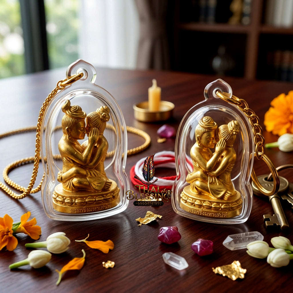 ✨ [The Sovereign of Infinite Attachment & Primal Passion] Sacred "Inn Khu Phukphan Kasan Sawat" (The Couple of Binding Desire) – Master-Edition: Bronze Alloy & Sacred Powder Blend – Ban Khum Thewa (2021) Thai Blessing Co By RURUECHA