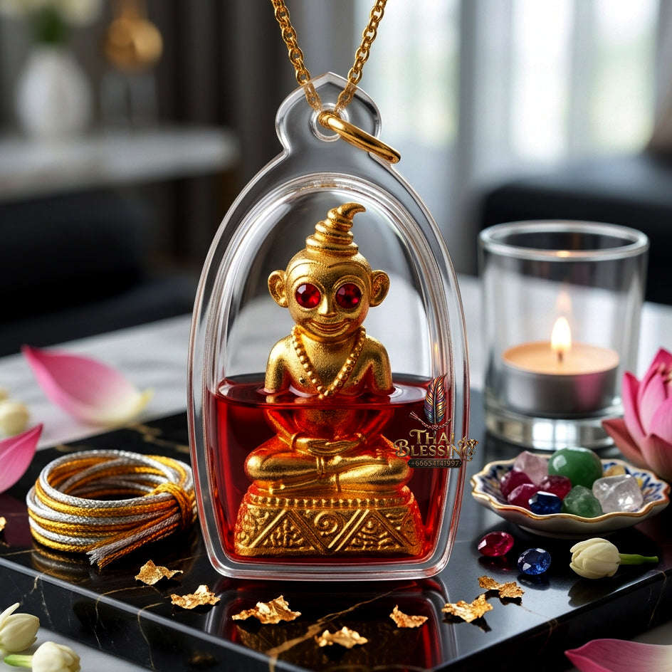 ✨ [The Sovereign of Infinite Attraction & Command: The 2022 "Master-Occult" Edition] Sacred "Phaya Ngang Jao Sanaeh Phitsawat" (The Sovereign of Passionate Desire) – Special "Brass-Matrix & Red-Moon-Herb (Sanaeh Jan Daeng) Oil" Thai Blessing Co