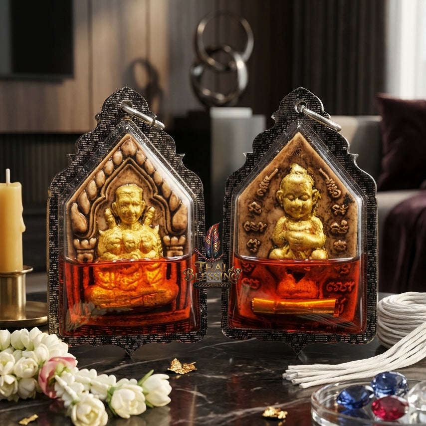 ✨ [The Sovereign of Infinite Attraction: The 2018 "Legendary Allure" Master-Edition] Sacred "Phra Khun Paen Nang Lom" (The Lord of Enchantment & The Circle of Desire) – Special "108-Herb Powder & Wan Kai Dang Thai Blessing Co By RURUECHA