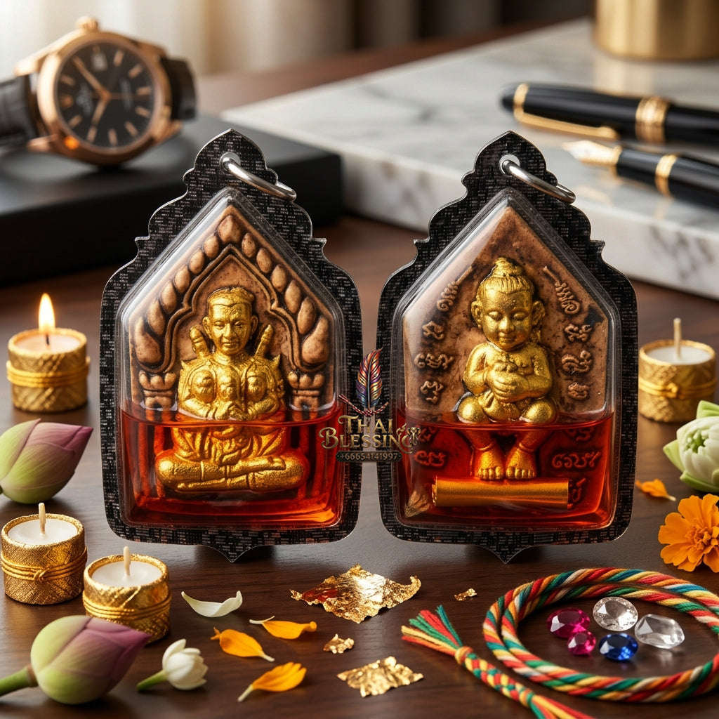 ✨ [The Sovereign of Infinite Attraction: The 2018 "Legendary Allure" Master-Edition] Sacred "Phra Khun Paen Nang Lom" (The Lord of Enchantment & The Circle of Desire) – Special "108-Herb Powder & Wan Kai Dang Thai Blessing Co By RURUECHA