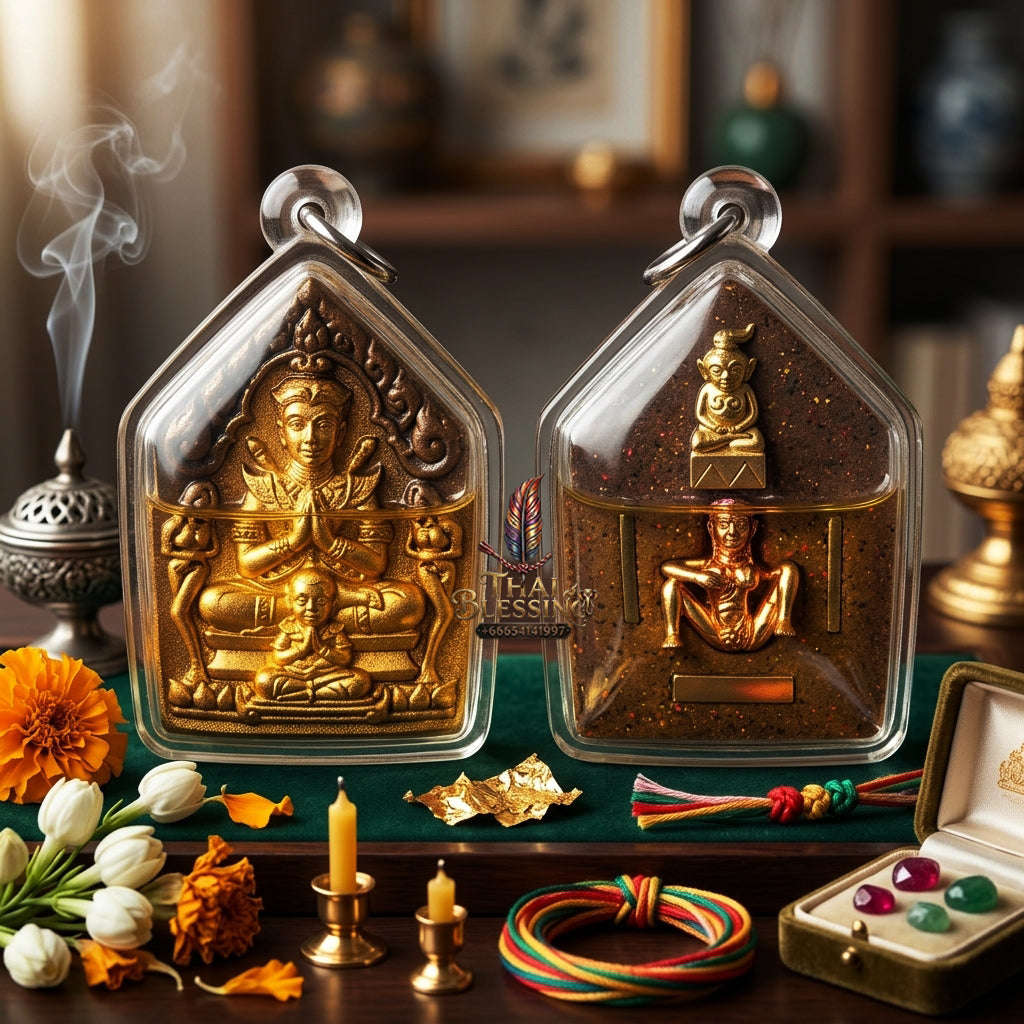 ✨ [The Sovereign of Infinite Attraction: The 2024 "Master-Edition" of the Triple-Auspicious Rites] Sacred "Khun Paen Sanaeh Ngoh Phrai" (The Lord of Enchantment & Spirit-Magnetic) – Special "Gold-Leafed Sacred Herb & Ossuary-Oil" Thai Blessing