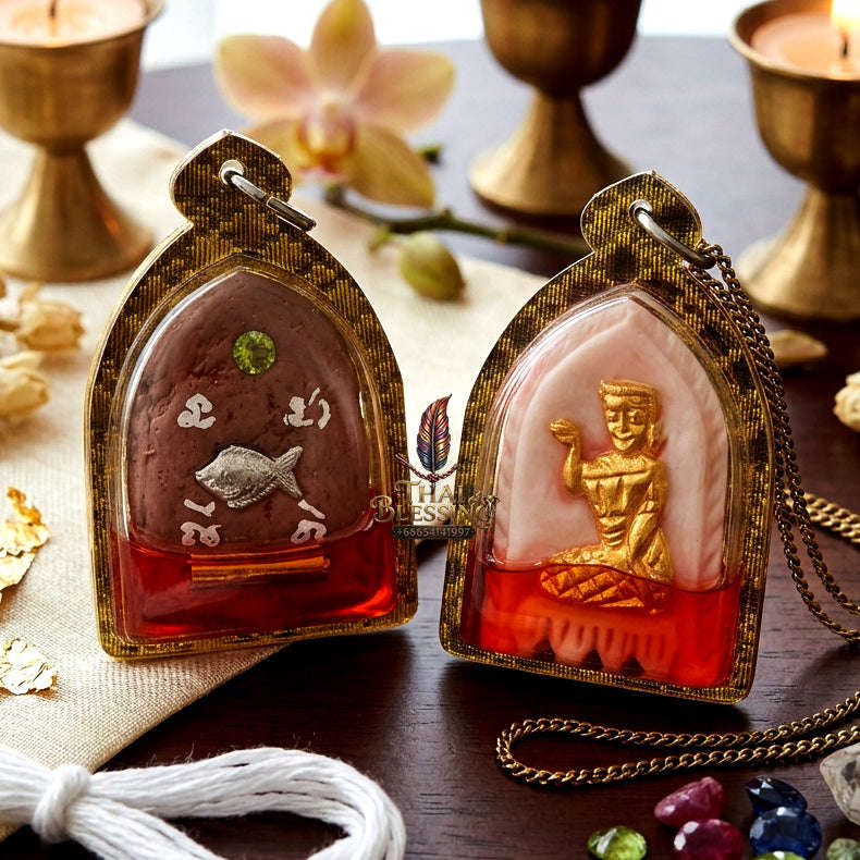 ✨ [The Sovereign of Infinite Attraction: The Master-Edition] Sacred "Nang Kwak – Elephant Bone Carving" (The Great Invoker of Prosperity) – Infused with "Kai Daeng" (Red Jungle Fowl) Attraction Oil & Embedded with "Twin Prosperity Talismans"
