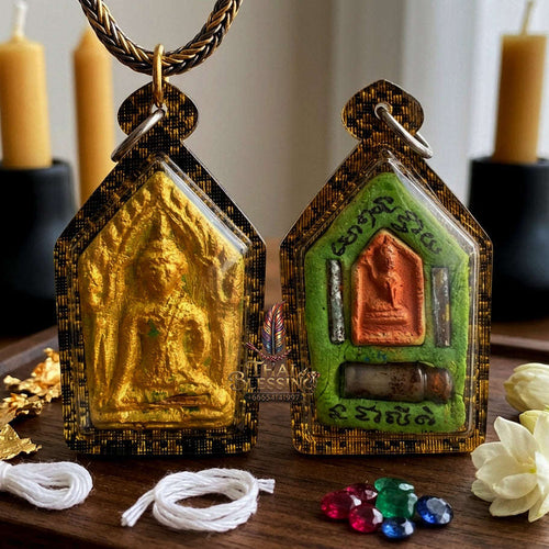 ✨ [The Sovereign of Infinite Attraction: The Master-Edition] Sacred "Phra Khun Phaen Khiao Niao Sap" (The Green Wealth-Magnet Khun Phaen) – Special "Lek Nam Phee & Holy Mineral" Matrix – Embedded with "Twin Prosperity & Attraction" Talismans