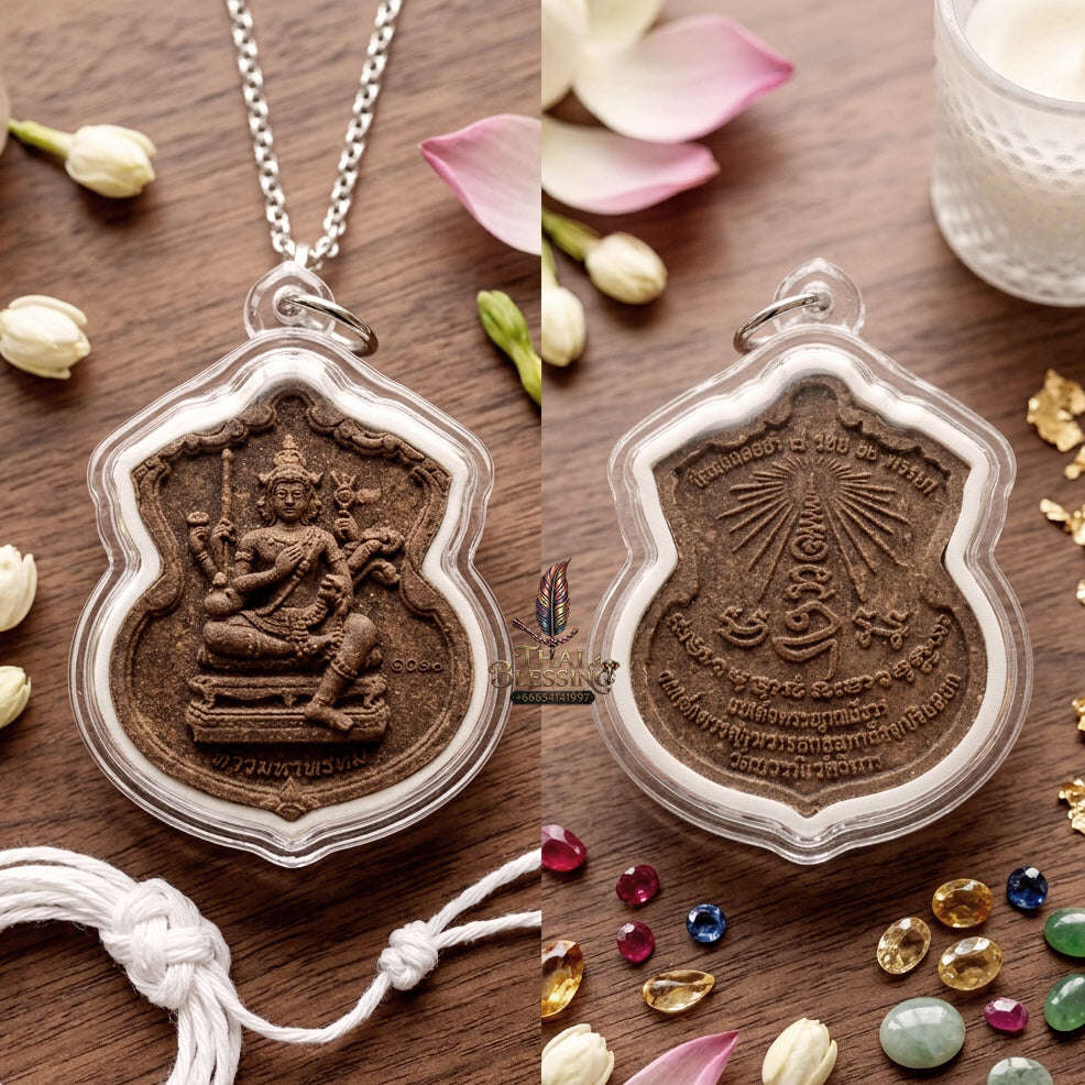 ✨ [The Sovereign of Infinite Blessings: The 2010 Commemorative Edition] Sacred "Phra Phrom Bawon" (Brahma of the Supreme Sanctum) – Special "Auspicious Wood Powder" Matrix Thai Blessing Co By RURUECHA