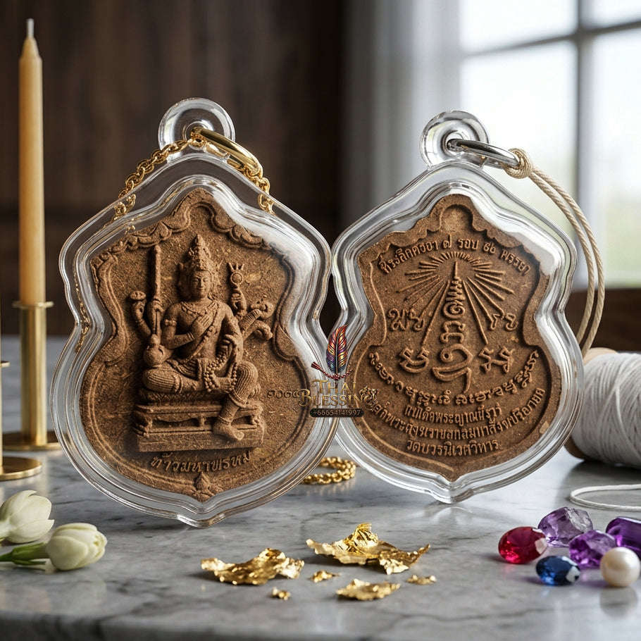 ✨ [The Sovereign of Infinite Blessings: The 2010 Commemorative Edition] Sacred "Phra Phrom Bawon" (Brahma of the Supreme Sanctum) – Special "Auspicious Wood Powder" Matrix Thai Blessing Co By RURUECHA