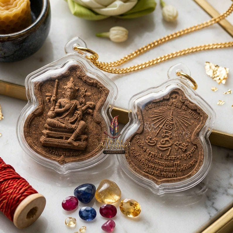 ✨ [The Sovereign of Infinite Blessings: The 2010 Commemorative Edition] Sacred "Phra Phrom Bawon" (Brahma of the Supreme Sanctum) – Special "Auspicious Wood Powder" Matrix Thai Blessing Co By RURUECHA