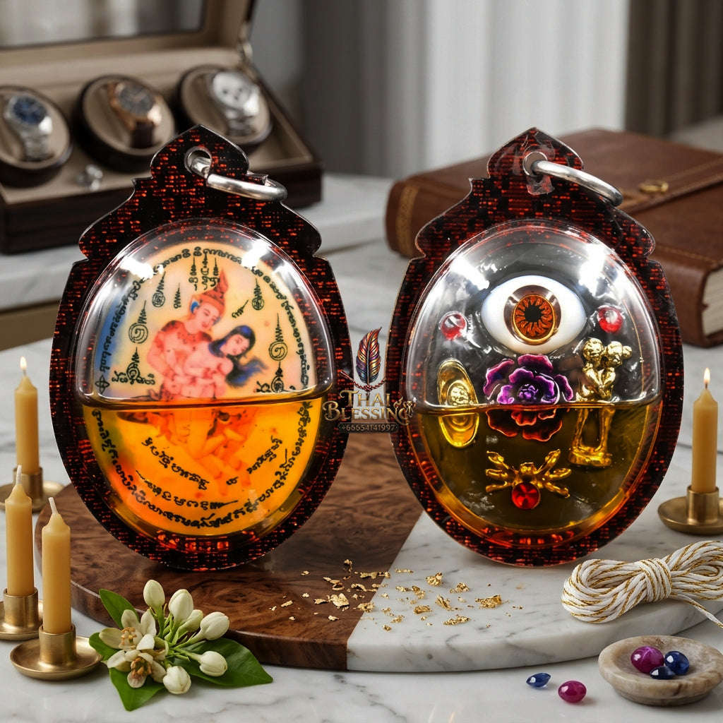 ✨ [The Sovereign of Infinite Charm & Magnetic Gravity: The 2025 "Master-Class" Edition] Sacred "Phet Phaya Thon (The Celestial Enchantment)" Locket – Special "Golden-Flower (Wan Dok Thong) Oil" Immersion Thai Blessing Co By RURUECHA