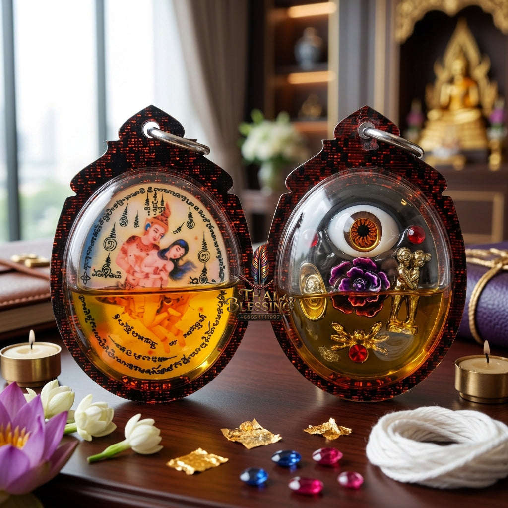 ✨ [The Sovereign of Infinite Charm & Magnetic Gravity: The 2025 "Master-Class" Edition] Sacred "Phet Phaya Thon (The Celestial Enchantment)" Locket – Special "Golden-Flower (Wan Dok Thong) Oil" Immersion Thai Blessing Co By RURUECHA