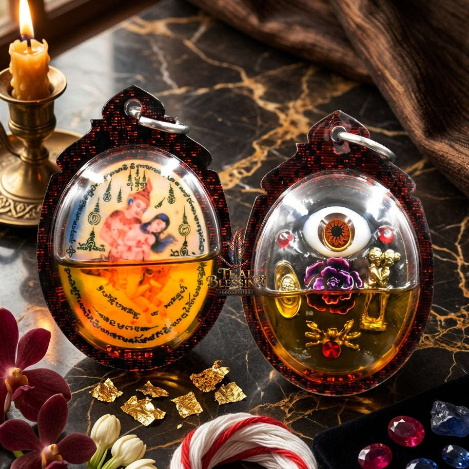 ✨ [The Sovereign of Infinite Charm & Magnetic Gravity: The 2025 "Master-Class" Edition] Sacred "Phet Phaya Thon (The Celestial Enchantment)" Locket – Special "Golden-Flower (Wan Dok Thong) Oil" Immersion Thai Blessing Co By RURUECHA