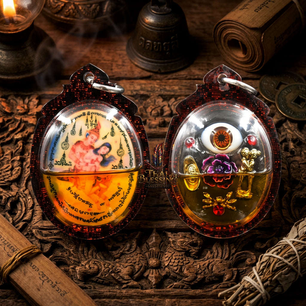 ✨ [The Sovereign of Infinite Charm & Magnetic Gravity: The 2025 "Master-Class" Edition] Sacred "Phet Phaya Thon (The Celestial Enchantment)" Locket – Special "Golden-Flower (Wan Dok Thong) Oil" Immersion Thai Blessing Co By RURUECHA