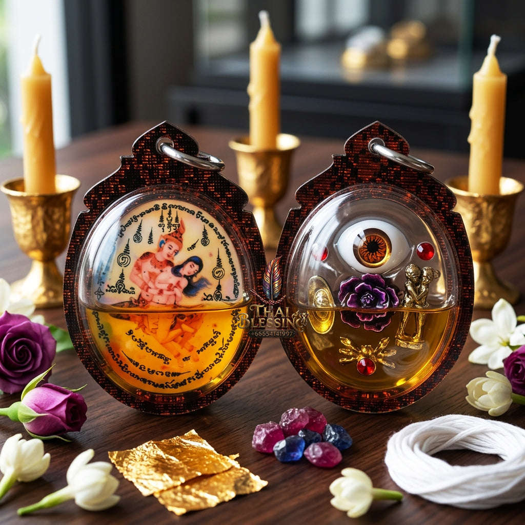 ✨ [The Sovereign of Infinite Charm & Magnetic Gravity: The 2025 "Master-Class" Edition] Sacred "Phet Phaya Thon (The Celestial Enchantment)" Locket – Special "Golden-Flower (Wan Dok Thong) Oil" Immersion Thai Blessing Co By RURUECHA