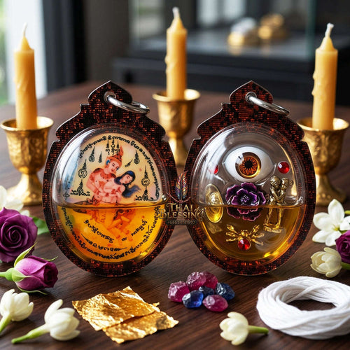 ✨ [The Sovereign of Infinite Charm & Magnetic Gravity: The 2025 "Master-Class" Edition] Sacred "Phet Phaya Thon (The Celestial Enchantment)" Locket – Special "Golden-Flower (Wan Dok Thong) Oil" Immersion Thai Blessing Co By RURUECHA