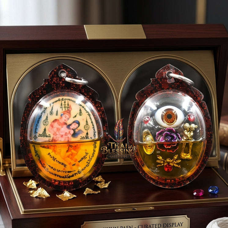 ✨ [The Sovereign of Infinite Charm & Magnetic Gravity: The 2025 "Master-Class" Edition] Sacred "Phet Phaya Thon (The Celestial Enchantment)" Locket – Special "Golden-Flower (Wan Dok Thong) Oil" Immersion Thai Blessing Co By RURUECHA
