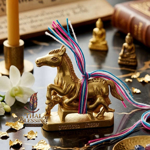 ✨ [The Sovereign of Infinite Charm & Romantic Mastery] Sacred "Ma Sep Nang" (The Horse-Maiden Union) – Masterpiece Edition in Thong Thip (Sacred Brass Alloy) – Master-Blessed by Ajarn La Phairawa (2023) Thai Blessing Co By RURUECHA