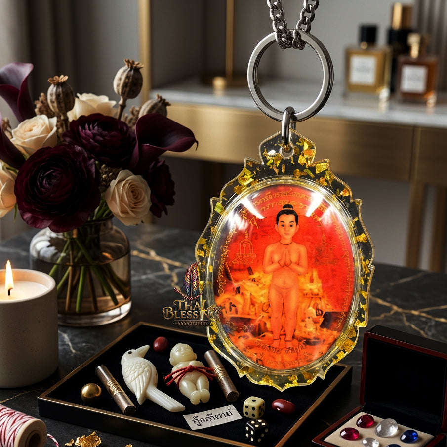 ✨ [The Sovereign of Infinite Childhood-Spirit Guidance & Absolute Manifestation: The 2026 "Grand-Master" Sovereign Edition] Sacred "Locket Kuman Thong Phet Kla (The Sovereign Diamond-Valiant Guardian)" – Special "Bone-Carved & Ivory-Sarika"