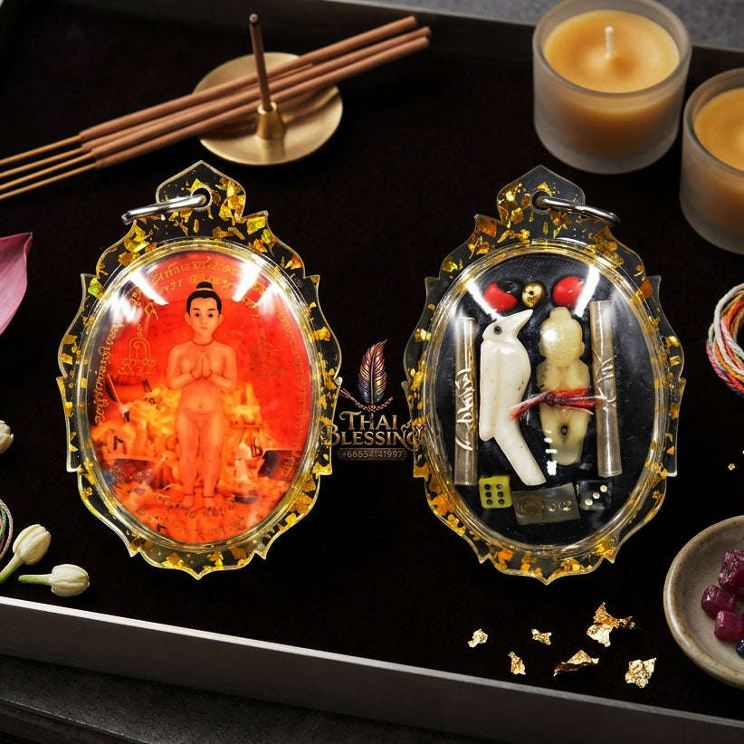 ✨ [The Sovereign of Infinite Childhood-Spirit Guidance & Absolute Manifestation: The 2026 "Grand-Master" Sovereign Edition] Sacred "Locket Kuman Thong Phet Kla (The Sovereign Diamond-Valiant Guardian)" – Special "Bone-Carved & Ivory-Sarika"