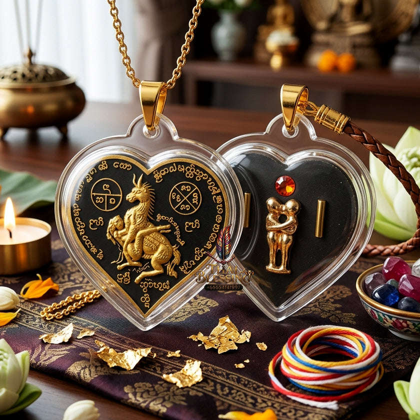 ✨ [The Sovereign of Infinite Desire & Romantic Mastery] Sacred "Ma Sep Nang" (The Horse-Maiden Union) – Special Edition: Sacred Herb-Infused & Gold-Leaf Touched – Master-Blessed by Ajarn Tong, Samnak Phutthakhun Yan Lanna (2017) Thai Blessing