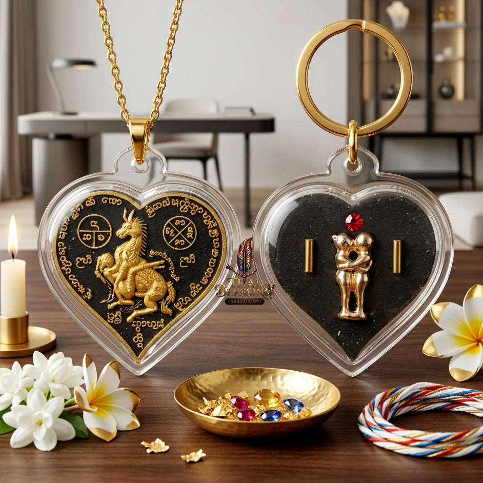 ✨ [The Sovereign of Infinite Desire & Romantic Mastery] Sacred "Ma Sep Nang" (The Horse-Maiden Union) – Special Edition: Sacred Herb-Infused & Gold-Leaf Touched – Master-Blessed by Ajarn Tong, Samnak Phutthakhun Yan Lanna (2017) Thai Blessing