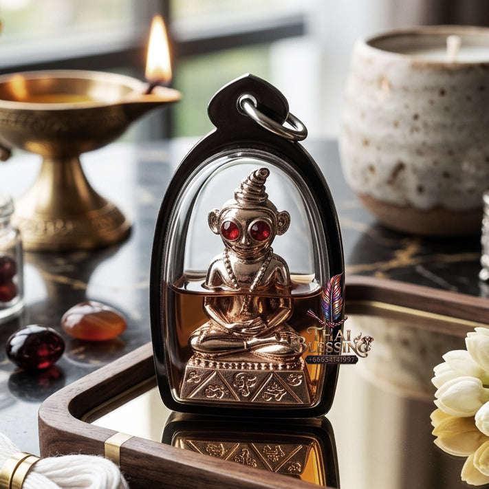 ✨ [The Sovereign of Infinite Desire: The 2022 Master-Edition] Sacred "Phaya Ngang Chao Saneh Pitsawat" (The Lord of Passionate Enchantment) – Special "White Gold" (Thong Khao) Matrix – Encased in "Chant Daeng" (Red Moon/Obsession) Attraction