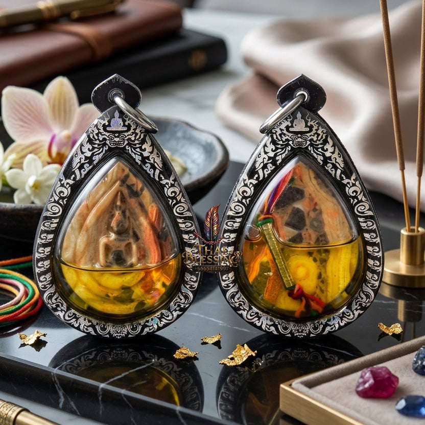 ✨ [The Sovereign of Infinite Divine Sovereignty & Prosperity: The 2026 "Grand-Master" Edition] Sacred "Phra Klipbua Hin Phra That (The Petal-Lotus of Holy Stone)" – Special "Khao Sam Roi Yod Relic-Stone & Dawk Thong Oil" Thai Blessing Co By