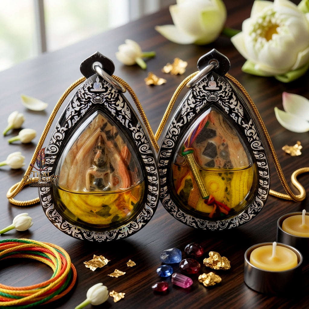✨ [The Sovereign of Infinite Divine Sovereignty & Prosperity: The 2026 "Grand-Master" Edition] Sacred "Phra Klipbua Hin Phra That (The Petal-Lotus of Holy Stone)" – Special "Khao Sam Roi Yod Relic-Stone & Dawk Thong Oil" Thai Blessing Co By