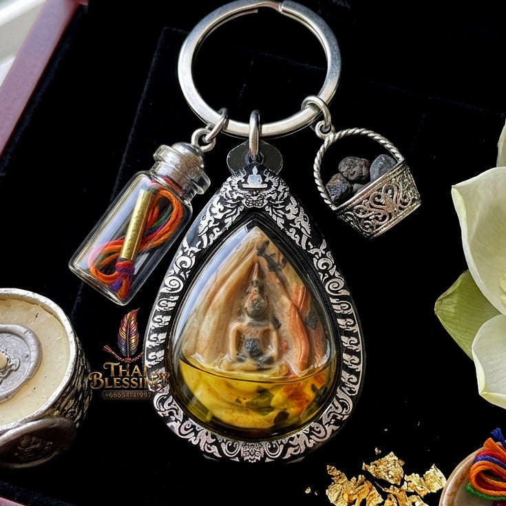 ✨ [The Sovereign of Infinite Divine Sovereignty & Prosperity: The 2026 "Grand-Master" Edition] Sacred "Phra Klipbua Hin Phra That (The Petal-Lotus of Holy Stone)" – Special "Khao Sam Roi Yod Relic-Stone & Dawk Thong Oil" Thai Blessing Co By