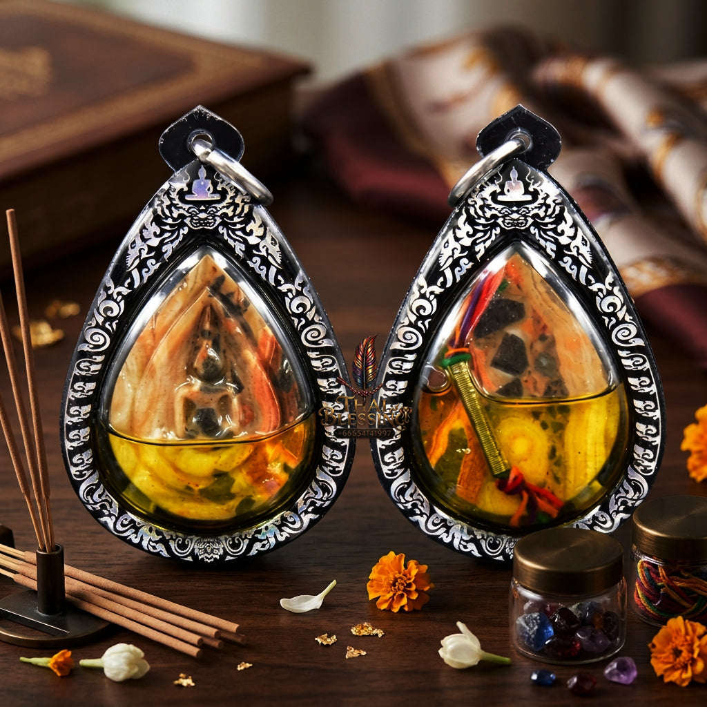 ✨ [The Sovereign of Infinite Divine Sovereignty & Prosperity: The 2026 "Grand-Master" Edition] Sacred "Phra Klipbua Hin Phra That (The Petal-Lotus of Holy Stone)" – Special "Khao Sam Roi Yod Relic-Stone & Dawk Thong Oil" Thai Blessing Co By