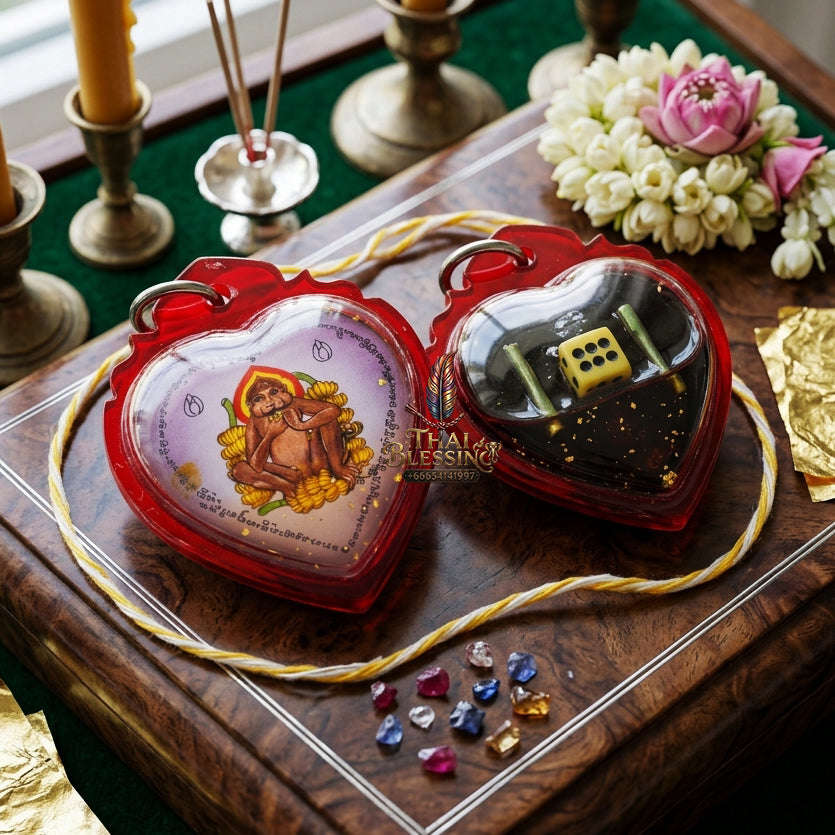 ✨ [The Sovereign of Infinite Ease & Magnetic Prosperity: The 2026 "Master-Class" Edition] Sacred "Locket Ling Kin Kluai (The Monkey Who Eats Bananas – Symbol of Effortless Abundance)" – Special "108-Herb Powder & Charm Oil" Thai Blessing Co By
