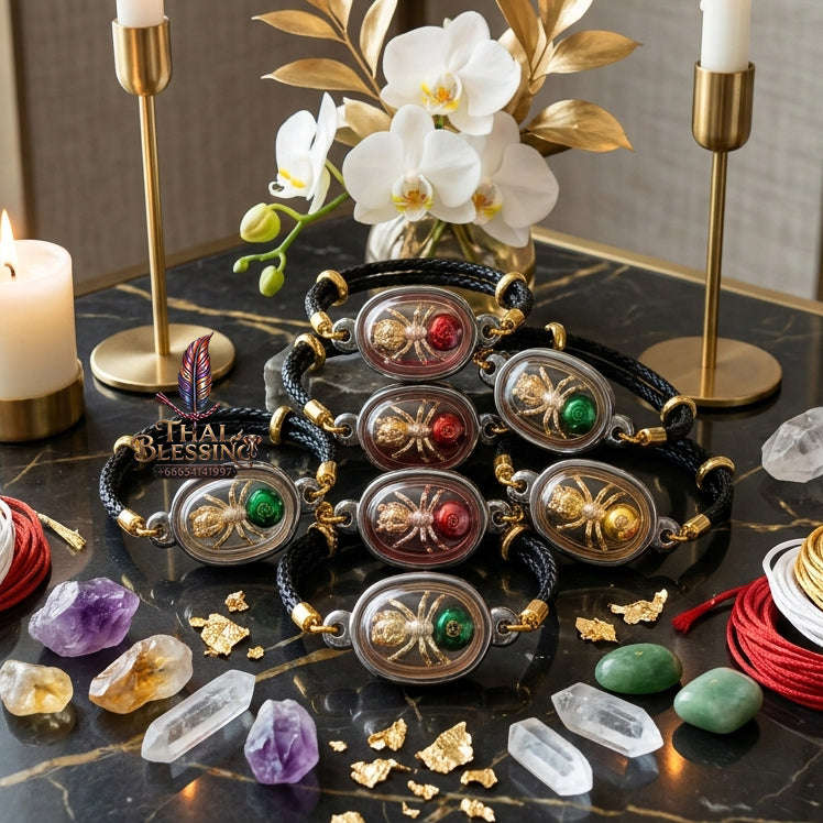 ✨ [The Sovereign of Infinite Endurance: The 2013 Master-Edition] Sacred "Phaya Mod Ngam" (The Lord of the Ant-King) – Special "Thong Thip" (Sacred Brass Alloy) with Green Enamel – Encased in "Red Chicken Herb Oil" (Wahn Phaya Kai Daeng) Thai