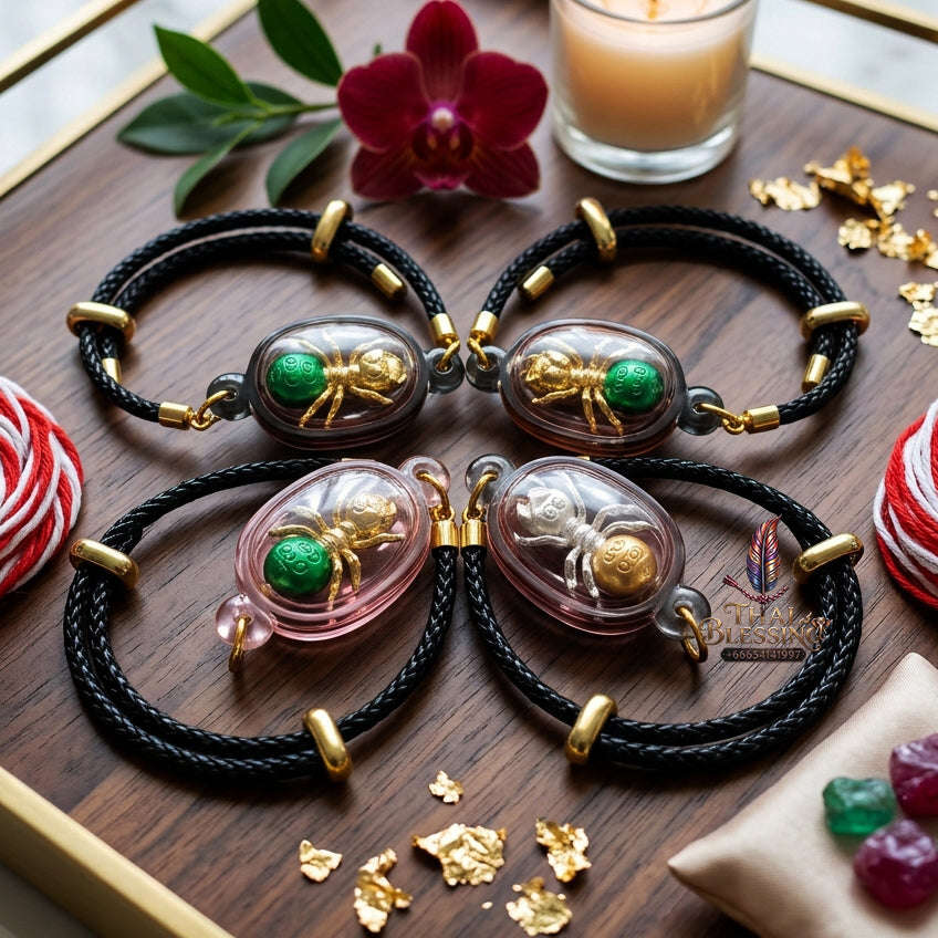 ✨ [The Sovereign of Infinite Endurance: The 2013 Master-Edition] Sacred "Phaya Mod Ngam" (The Lord of the Ant-King) – Special "Thong Thip" (Sacred Brass Alloy) with Green Enamel – Encased in "Red Chicken Herb Oil" (Wahn Phaya Kai Daeng) Thai