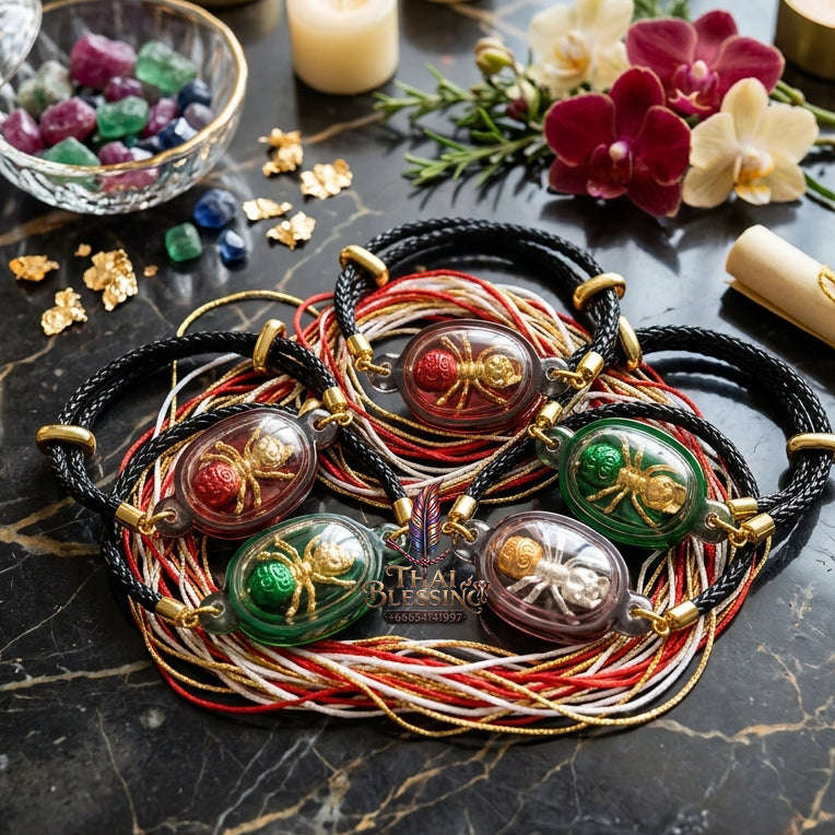 ✨ [The Sovereign of Infinite Endurance: The 2013 Master-Edition] Sacred "Phaya Mod Ngam" (The Lord of the Ant-King) – Special "Thong Thip" (Sacred Brass Alloy) with Green Enamel – Encased in "Red Chicken Herb Oil" (Wahn Phaya Kai Daeng) Thai