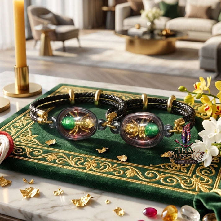 ✨ [The Sovereign of Infinite Endurance: The 2013 Master-Edition] Sacred "Phaya Mod Ngam" (The Lord of the Ant-King) – Special "Thong Thip" (Sacred Brass Alloy) with Green Enamel – Encased in "Red Chicken Herb Oil" (Wahn Phaya Kai Daeng) Thai
