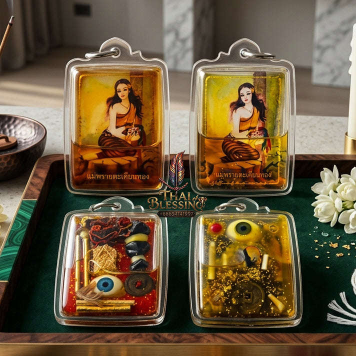 ✨ [The Sovereign of Infinite Erotic Gravity & Irresistible Commercial Command: The 2026 "Grand-Master" Edition] Sacred "Locket Nang Takian Thong (The Sovereign Lady of Ancient Forest-Wealth)" – Special "Large-Format & Herb-Infused Oil" Thai