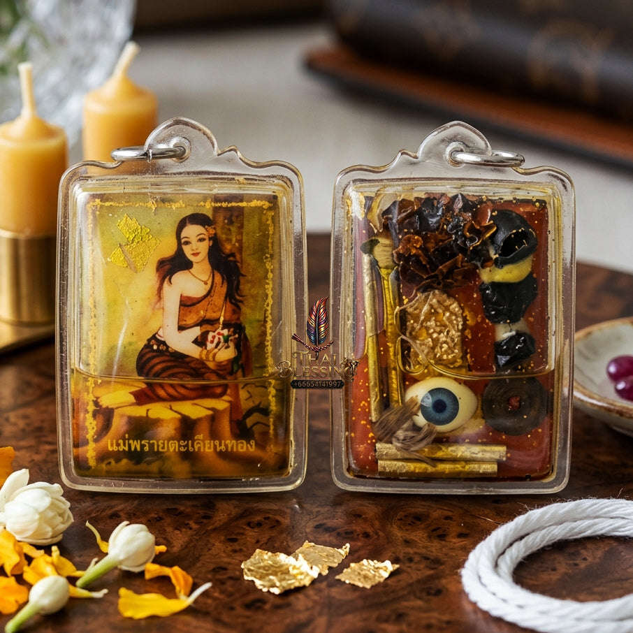 ✨ [The Sovereign of Infinite Erotic Gravity & Irresistible Commercial Command: The 2026 "Grand-Master" Edition] Sacred "Locket Nang Takian Thong (The Sovereign Lady of Ancient Forest-Wealth)" – Special "Large-Format & Herb-Infused Oil" Thai