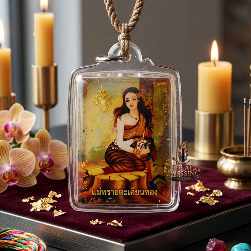 ✨ [The Sovereign of Infinite Erotic Gravity & Irresistible Commercial Command: The 2026 "Grand-Master" Edition] Sacred "Locket Nang Takian Thong (The Sovereign Lady of Ancient Forest-Wealth)" – Special "Large-Format & Herb-Infused Oil" Thai