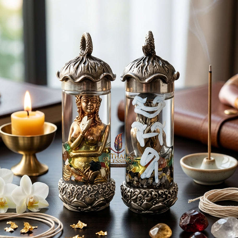 ✨ [The Sovereign of Infinite Erotic Magnetism & Sudden Wealth-Flow: The 2026 "Grand-Master" Edition] Sacred "Phrai Mae Nang Long (The Sovereign Spirit of Bewitching Allure)" – Special "Silver-Plated Bronze & Dawk Thong Oil" Thai Blessing Co By