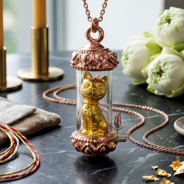✨ [The Sovereign of Infinite Financial Attraction & Manifestation: The 2026 "Grand-Master" Edition] Sacred "Meow-Meow Wealth-Caller (The Sovereign Cat of Prosperity)" – Special "Thong Thip (Golden Brass) & Natural-Blessing" 2 Thai Blessing Co