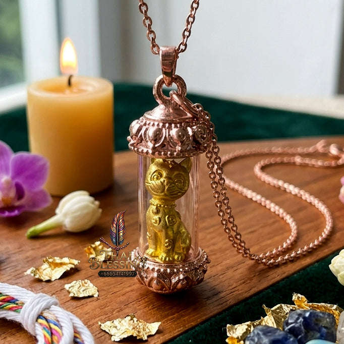 ✨ [The Sovereign of Infinite Financial Attraction & Manifestation: The 2026 "Grand-Master" Edition] Sacred "Meow-Meow Wealth-Caller (The Sovereign Cat of Prosperity)" – Special "Thong Thip (Golden Brass) & Natural-Blessing" 2 Thai Blessing Co