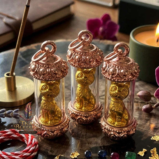 ✨ [The Sovereign of Infinite Financial Attraction & Manifestation: The 2026 "Grand-Master" Edition] Sacred "Meow-Meow Wealth-Caller (The Sovereign Cat of Prosperity)" – Special "Thong Thip (Golden Brass) & Natural-Blessing" 2 Thai Blessing Co