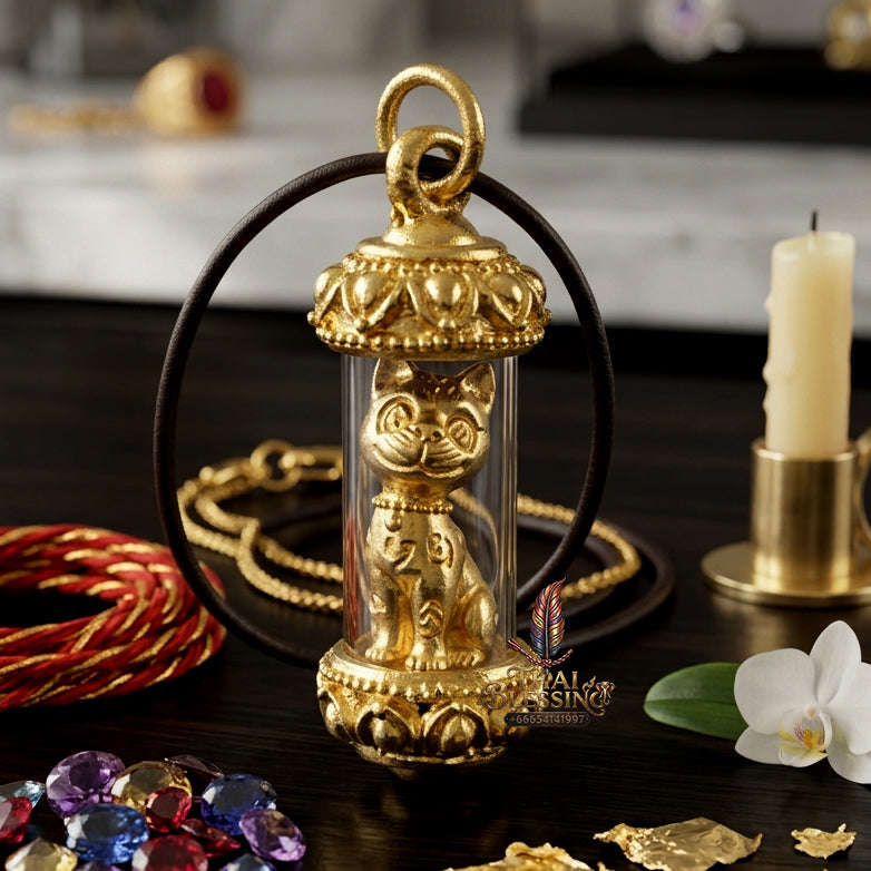 ✨ [The Sovereign of Infinite Financial Attraction & Manifestation: The 2026 "Grand-Master" Edition] Sacred "Meow-Meow Wealth-Caller (The Sovereign Cat of Prosperity)" – Special "Thong Thip (Golden Brass) & Natural-Blessing" 3 Thai Blessing Co