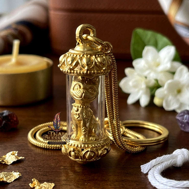 ✨ [The Sovereign of Infinite Financial Attraction & Manifestation: The 2026 "Grand-Master" Edition] Sacred "Meow-Meow Wealth-Caller (The Sovereign Cat of Prosperity)" – Special "Thong Thip (Golden Brass) & Natural-Blessing" 3 Thai Blessing Co