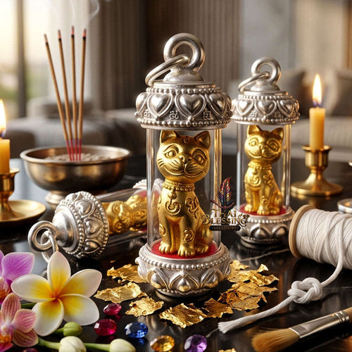 ✨ [The Sovereign of Infinite Financial Attraction & Manifestation: The 2026 "Grand-Master" Edition] Sacred "Meow-Meow Wealth-Caller (The Sovereign Cat of Prosperity)" – Special "Thong Thip (Golden Brass) & Natural-Blessing"